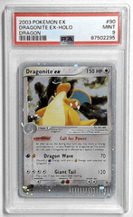 V1041: 2003: DRAGONITE EX-HOLO: 90/97: DRAGON: PSA 9: MINT: 87502295